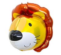 Ballon gonflable en forme de lion doré, environ 72 x 58 cm - Parfait pour les anniversaires d'enfants, les fêtes, les décorations, les événements - Grand ballon accrocheur et amusant