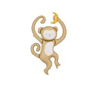 Ballon gonflable en forme de singe 51 x 88 cm - Ballon pour anniversaire d'enfant - Ballon gonflable comme décoration de fête pour fêtes à thème - Ballon décoratif d'animaux - Marron beige