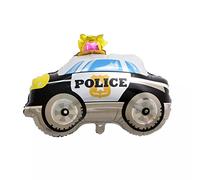 Ballon gonflable en forme de véhicule de police, environ 67 x 61,5 cm - Ballon de fête d'anniversaire Décoration multicolore pour anniversaire d'enfant Ballon à l'hélium Ballon à l'hélium XXL Ballon