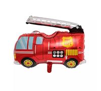 Ballon gonflable en forme de véhicule de pompier, environ 74 x 80 cm - Ballon de fête pour voiture, anniversaire, décoration multicolore pour anniversaire d'enfant, ballon à l'hélium, ballon à