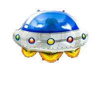 Ballon gonflable en forme de véhicule OVNI, environ 60 x 63,5 cm - Parfait pour les anniversaires d'enfants, les fêtes à thème spatial, la décoration, les cadeaux, les surprises, les jouets, durable,