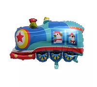 Ballon gonflable en forme de véhicule, train, env. 72,5 x 61,5 cm - Ballon de fête pour voiture, anniversaire, décoration d'anniversaire Multicolore Ballon à l'hélium Taille XXL