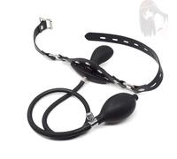 Ballon gonflable en silicone réglable en cuir noir