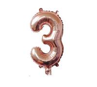 Ballon Gonflable Géant 86 cm Numéro 3 couleur Rose - Anniversaire Fête Grand Format
