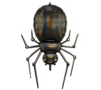 Ballon gonflable Halloween araignée - XXL 60 × 101 cm - Noir brillant avec accents dorés - Air et hélium