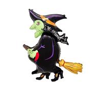Ballon gonflable Halloween Sorcière 92,5 x 76 cm - Décoration amusante et effrayante pour les fêtes - Atmosphère effrayante avec design de sorcières - Rempli d'air ou d'hélium - Idéal pour les