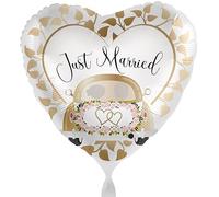 Ballon Gonflable Just Married - Cadeau et Décoration de Mariage - Pour Couple de Mariés - Lune de Miel - Voiture