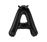 Ballon gonflable Lettre A Noir 40 cm - Ballon Lettre de l'alphabet décoratif pour fête de mariage, anniversaire, Nouvel An, cadeau, bébé, publicité, vitrine, boîte photo, nom, mot