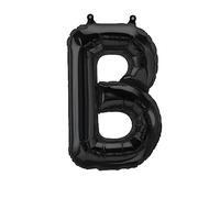 Ballon gonflable Lettre B Noir 40 cm - Ballon Lettre de l'alphabet décoratif pour fête de mariage, anniversaire, Nouvel An, cadeau, bébé, publicité, vitrine, boîte photo, nom, mot