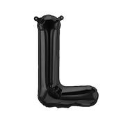 Ballon gonflable Lettre L Noir 40 cm - Ballon Lettre de l'alphabet décoratif pour fête de mariage, anniversaire, Nouvel An, cadeau, bébé, publicité, vitrine, boîte photo, nom, mot