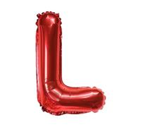 Ballon gonflable Lettre L Rouge 40 cm - Ballon Lettre de l'alphabet décoratif pour fête de mariage, anniversaire, Nouvel An, cadeau, bébé, publicité, vitrine, boîte photo, nom, mot, célébration