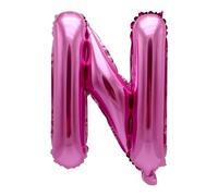 Ballon gonflable Lettre N Rose 40 cm - Ballon Lettre de l'alphabet décoratif pour fête de mariage, anniversaire, Nouvel An, cadeau, bébé, publicité, vitrine, boîte photo, nom, mot, célébration