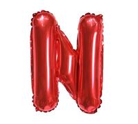 Ballon gonflable Lettre N Rouge 40 cm - Ballon Lettre Décoration Fête Ballon pour Gonflage à Air, Mariage, Anniversaire, Nouvel An, Cadeau, Bébé, Publicité, Vitrine de Vitrine Boîte Photo Nom, Mot