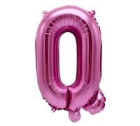 Ballon gonflable Lettre Q Rose 40 cm - Ballon lettres décoratives pour fête de mariage, anniversaire, Nouvel An, cadeau, bébé, publicité, vitrine, boîte photo, nom, mot, célébration