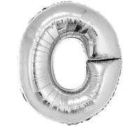 Ballon gonflable lettres argenté 1 m