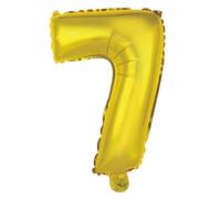 Ballon Gonflable Métallisé "Chiffre 7" 40cm Or
