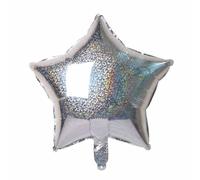 Ballon Gonflable Métallisé "Étoile" 40cm Argent