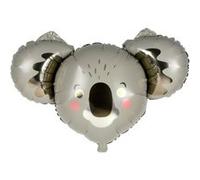Ballon Gonflable Métallisé "Tête de Koala" 67cm Gris Gris G