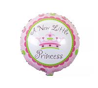 Ballon gonflable pour bébé fille - Rond - Princesse - Environ 45 cm - Décoration de fête - Anniversaire d'enfant - Ballon à hélium XXL - Ballon de naissance pour bébé fille garçon et fête prénatale