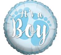 Ballon gonflable rond « Gender Reveal its a Boy »