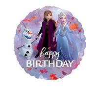 Ballon gonflable standard Frozen 2 Happy Birthday S60 emballé