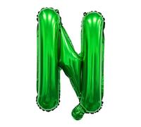 Ballon gonflable vert de 40 cm Lettre N à gonfler à l'hélium