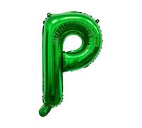 Ballon gonflable vert de 40 cm Lettre P à gonfler à l'hélium