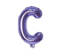 Ballon gonflable violet de 40 cm Lettre C à gonfler à l'hélium