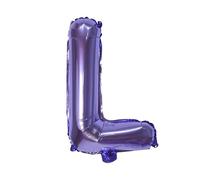 Ballon gonflable violet de 40 cm Lettre L à gonfler à l'hélium