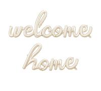 PartyDeco Ballon gonflable « Welcome Home » 258×55 cm finition satinée cappuccino – Gonflage à l'air