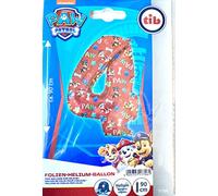 Ballon gonflable XXL Pat' Patrouille * Nombre de 4 * comme décoration pour anniversaire d'enfant et fête | 90 cm | pour l'air et l'hélium | Chien Skye Enfant Anniversaire Ballon Décoration Ballon