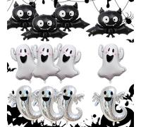Ballon Halloween, 9 Pièces Ballons en Aluminium Halloween, Ballon Helium Halloween Party Décorations pour Halloween Fêtes Costumées, Maisons Hantées, Accessoires de Décoration de Fête