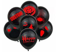 Ballon Halloween Personnalisés avec Motif, 30 cm, Matériau en Latex, Halloween Decoration (100)