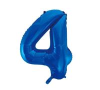 Ballon - Haza Original - Chiffre 4 - Aluminium - Bleu - 92 cm