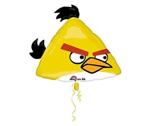 Ballon jaune Angry Bird en mylar