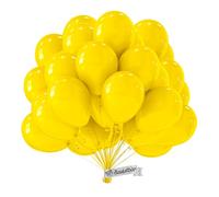 Ballon Jaune BIO • 50 Pièces • MADE IN EU • Ballons certifiés durables bio • 100% Latex naturel • Ø34 cm • Ballon jaune pastel • Adapté à l'hélium • Ballons de baudruche • Ballon gonflable