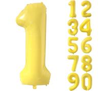 Ballon jaune gonflable de 100 cm chiffres 40 pouces grand ballon jaune 1 ballon d'anniversaire jaune ballon gonflable jaune chiffre 1 ballon à l'hélium 1 ballon pour fille garçon décoration