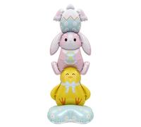 Ballon Lapin Géant Debout - Lapin Gonflable 3D, Décoration De Fête De Pâques | Ballon En Aluminium Autoportant, Décoration Intérieure Et Extérieure De Fête De Printemps, Anniversaire, Vacances, Jardin