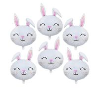 Ballon Lapin Paques, 6 Pièces Ballons Fete de Pâques, Mignon Lapin Balloon, Intéressant Helium Ballon Lapin pour Fête de Joyeuses Pâques Décoration Accessoires