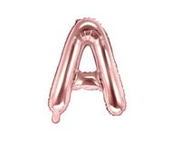 PartyDeco - Ballon lettre A 35 cm - Rose champagne (rose gold) - Décoration jardin adulte