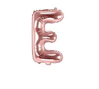 Ballon Lettre E - SKYLANTERN - 35cm - Aluminium Mylar - Rose Champagne - Décoration de fête