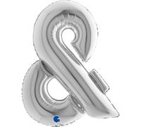 Ballon Lettre En Argent - XXL Lettre géante 100cm - pour Anniversaire anniversaire & co - fête Idée Déco 100% Cadeau Ballon feuille Ballon à gonfler avec votre nom imprimé Mots - 27) Lettre, 100cm