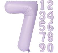 Ballon lila 100 cm Flieder Chiffre ballon Gros Lila clair Ballon 7 Lila clair Anniversaire Ballon lila Ballon en film Chiffre 7 Ballon hélium 7 Ballon Anniversaire fille garçon Décoration anniversaire