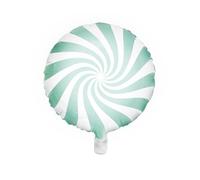 Ballon Lollo Aluminium Décoration de fête turquoise-blanc 45cm