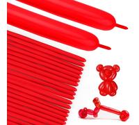 Ballon Long à Sculpter - 100 Pcs pour Anniversaire, Mariage, Baptême - Rouge, Gonflable, Animaux, Joyeux Anniversaire - Ballons à Modeler
