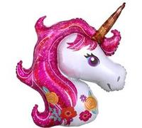 ballon magical unicorn 83x73 cm - amscan 3727301 Rose G