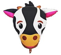 Ballon mat en forme de vache en forme de tête de taureau pour enfants, garçons, décoration de fête de bébé, fête sur le thème de la jungle