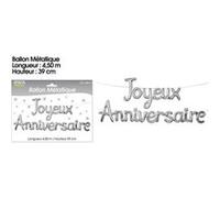 ballon métal anniversaire 4.5m argent - surprisez vous balm00jaa Gris G