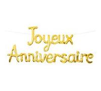 ballon métal anniversaire 4.5m or - surprisez vous balm00jaor Jaune G