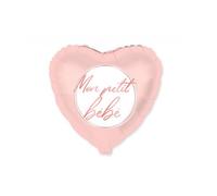 Ballon métallique cœur - STC - Mon petit bébé - 48 cm - Rose gold - Avec stickers - Gonflable (air/hélium)